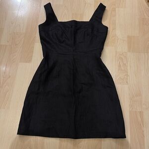 Reformation Celosia Linen Dress Black - Size 4